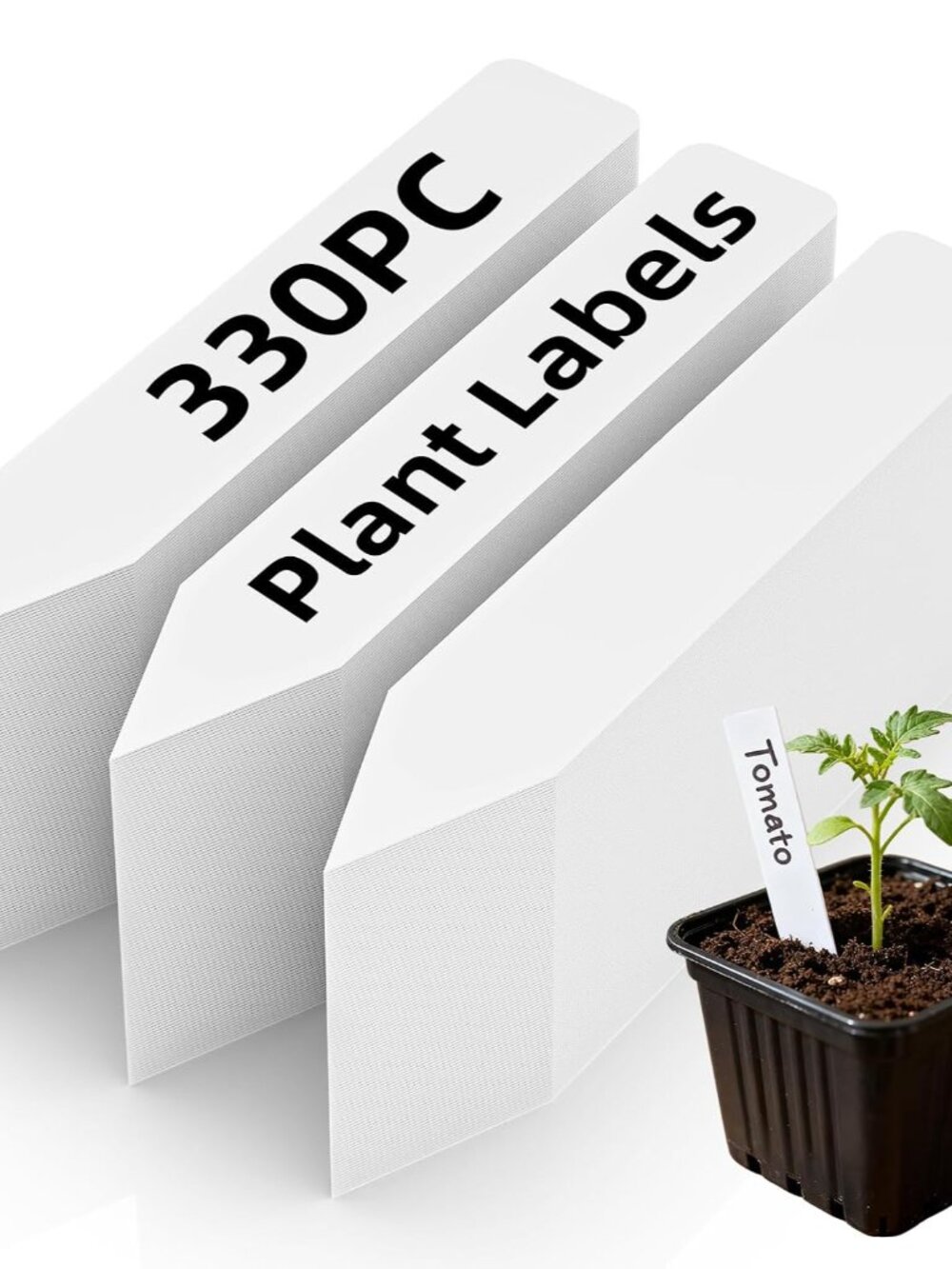 330Pcs Plant Labels with Marker Pen, 4" Plant Tags for Garden